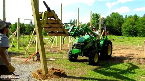 Pole Barn Construction Part 1 Setting Posts  Useful Knowledge